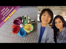 How To Make Hair Accessories at Home | How To Easily Make a Fabric Flower for a Hair Clip