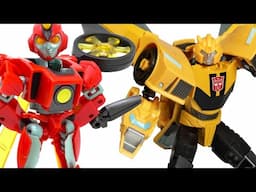 Transformers Earthspark Bee and Terran Twitch Build a Mandroid