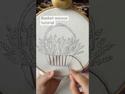 Basket weave tutorial #embroiderystitch #basketweave #stitching #embroideryforbeginners #embroidery