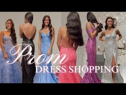 PROM DRESS SHOPPING PT.1 | *try on + review* senior year prom!