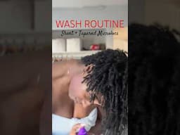 Short Microlocs Wash Routine (FULL VIDEO ON MY CHANNEL) #microlocs #naturalhair