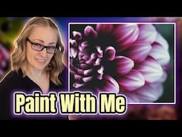 Acrylic Painting Tutorial | Pink Dahlia Flower