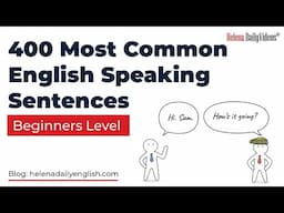 400 Most Common English Speaking Sentences you must learn