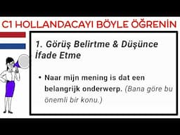 HOLLANDACA ÖĞRENİYORUM,C1 CUMLELER ILE FLEMENKÇE GELİŞTİR,(Nederlands,dutch)