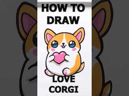 Draw a love corgi with me! ❤️🐶 #artforkidshub #howtodraw