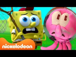 SpongeBob Catches a Squidward Jellyfish?! 🪼 | Kamp Koral | Nickelodeon UK