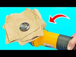 Insert Cardboard Into Angle Grinder and Amazed