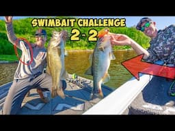 2v2 Googan Vs. Pro SWIM BAIT Fishing CHALLENGE!