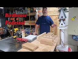 Easy DIY Bird house On a Pedestal  Woodworking Projects For Beginners