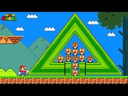 Super Mario Bros. but Everything Mario Touches Turns To Triangle