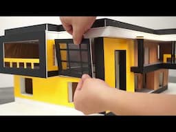 How To Make Mini House With Cement and Bricks - Miniature house with lights #construction #diy