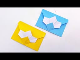 How to make paper envelope for valentine's day || Valentine special paper crafts idea