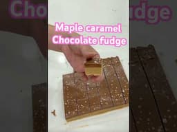 Maple caramel chocolate fudge recipe #fudge #easyrecipe #dessert