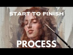 From Blank Canvas to Stunning Portrait: My Full Loose Painting Process