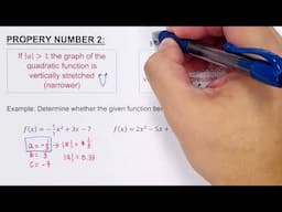 Properties of Quadratic Functions in Standard Form f(x)=ax²+bx+c