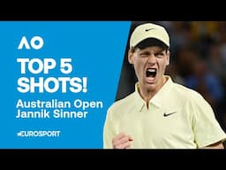 Top 5 Shots: Jannik Sinner #AusOpen Champion 🏆 | Australian Open 2025 Highlights 🇦🇺