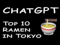 ChatGPT Chose The BEST 10 Ramen Shops in Tokyo (日本語字幕)