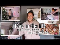 DAY IN THE LIFE HOMEMAKING VLOG| Adulting, House Reset, Cooking, Boston Trip| Tres Chic Mama