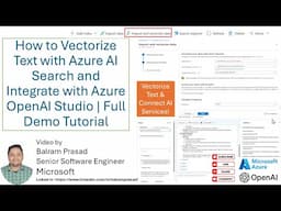 Vectorizing Text Using Azure Ai Search And Integrating With Openai Studio | Complete Demonstration