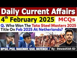 4th February 2025 | Daily Current Affairs | February Daily Current Affair | Current affair 2025 #mcq