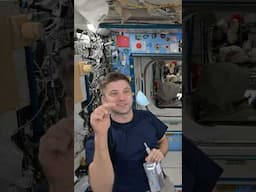 NASA Astronaut Demonstrates How to Clean a Retainer in Space!