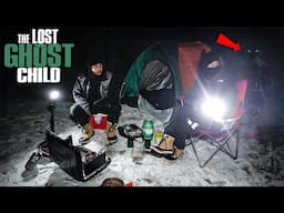 (THIS GHOST CHILD IS TRAPPED) Our TERRIFYING NIGHT WINTER CAMPING In HAUNTED MOUNTAINS (Very Scary)