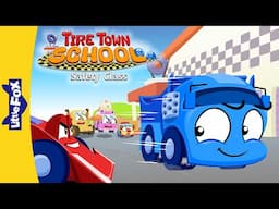 Tire Town School: Safety First! | Slow Down & Obey the Signs | Little Fox