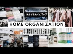 Organize with Me 2022 | Dresser and Closet Clothes Organization | Relaxing Home Organization Reset