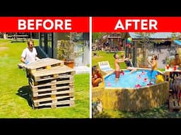 Create Your Dream Backyard Oasis with DIY Swimming Pool and Gazebo!