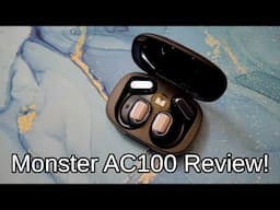 Monster Open Free AC100 Bone Conduction(not) Bluetooth Earphones Waterproof Touch Control Earbuds