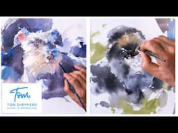 Grey is far from boring - Gorilla and Dog Preview with Tom Shepherd School of Watercolour