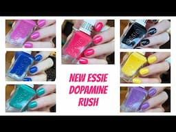 New Essie Gel Couture 2025 Dopamine Rush Collection | Review with comparisons!