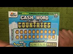 Scratching a Winning Instant Scratch Off Lottery Ticket called "Cash Word" -  Australian Lotteries