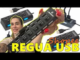 COMPREI REGUÁ USB DA SHOPEE - COMPRAS SHOPEE