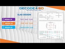 Slab Design Excel | Two Way Slab | One Way Slab | Cantilever Slab