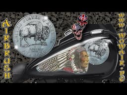 Airbrush by Wow No.919 " Custom 5 Cent Buffalo Coin HD " english commentary