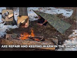 Solo Overnight Repairing an Axe and How to Keep Warm in the Snow