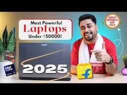 Best Laptop Under 50000 on Flipkart and Amazon SALE ⚡ Amazon Great Republic Sale 2025 Laptop Offers🔥