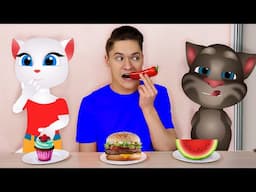 My Cats in Real Life - Mukbang Challenge @BroHacker Animation