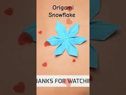 Origami Easy Snowflake tutorial #origami #papersnowflaketutorial #diy