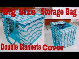 DIY: Big Size Storage Bag, Double Blankets Cover Tutorial By Anamika Mishra..