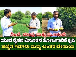 ಯುವ ರೈತನ ತೋಟಗಾರಿಕೆ ಕೃಷಿ | young farmer's innovative horticulture farming | mosambi farming kannada