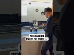 Korean robot makes coffee for me 🇰🇷