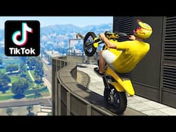 Recreating VIRAL GTA 5 STUNTS on Tik Tok #57! LIVE