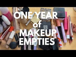 A years worth of makeup empties!!!!!