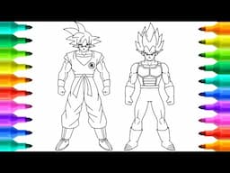 Coloring Goku and Vegeta -  Dragon Ball