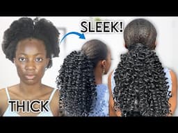 BEST METHOD: SLEEK CROCHET PONYTAIL ON THICK NATURAL HAIR