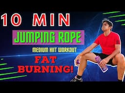 10min Jumping Rope Fat Burning Exercise Afterwork|Beginner (Medium Level)