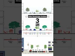 3 methods to make #streetscape  sections. #landscapedesign #architecture #urbandesign