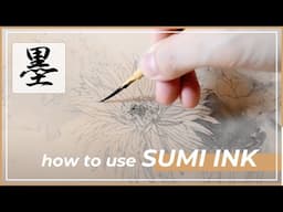 How to use Sumi ink in Japanese style paintings (Nihonga)｜墨の使い方（日本画）